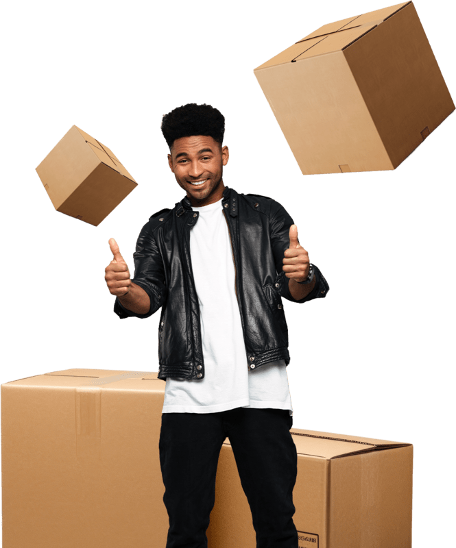 Man with box