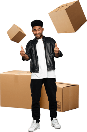 Man with box
